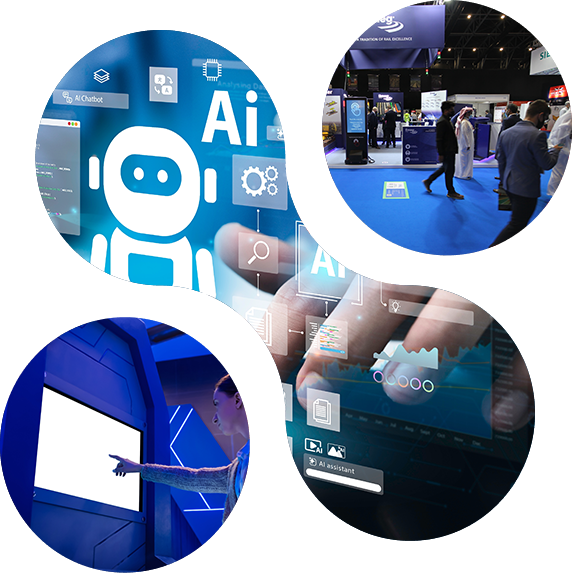 From idea to reality – Custom-built event tech solutions by Eventro in Dubai Illustration of creative event tech ideas transforming into real experiences by Eventro in UAE